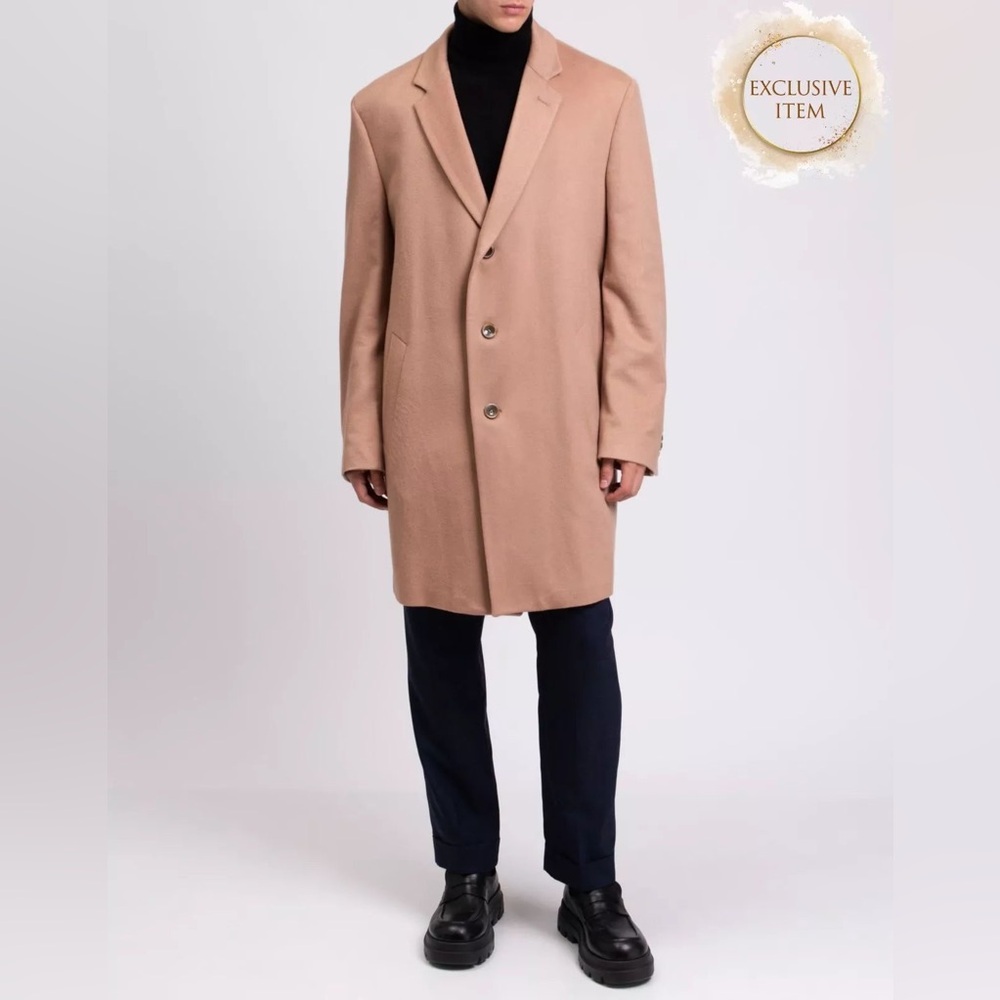 BUGATTI Cashmere Flannel Coat Size IT58 US48 3XL